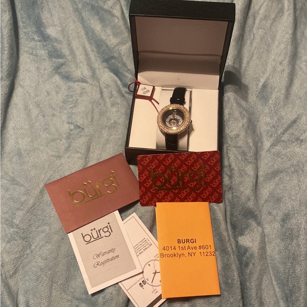 NWT Ladies luxury embedded Swarovski Krystals croc leather straps - Picture 10 of 12
